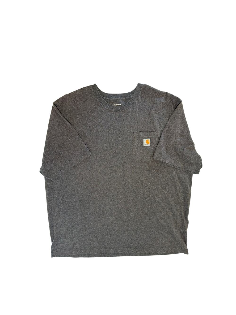 Carhartt Shirt Mens 2XL Gray Short Sleeve Loose Fit Front Pocket Work Outdoor